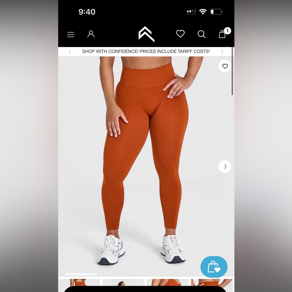 Oner Active warm copper effortless leggings